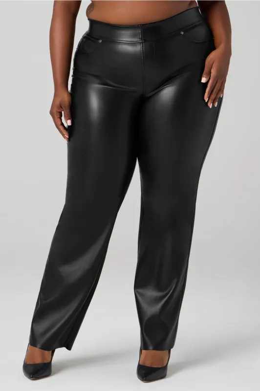 Leatherette Straight Leg Pant sold by Fabletics