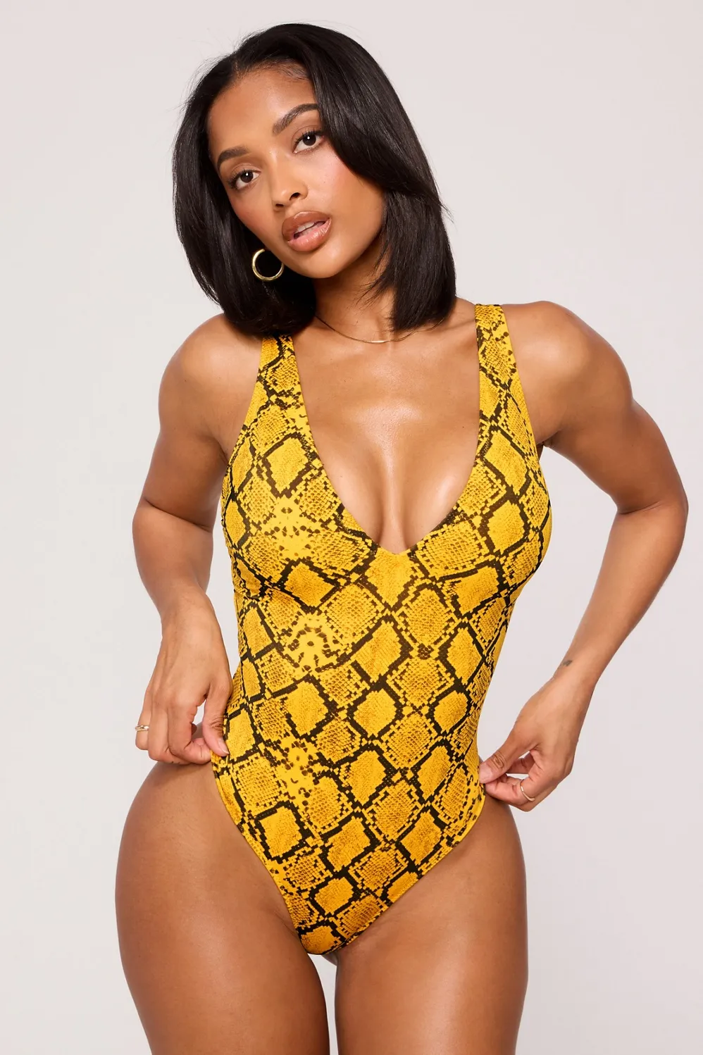 Shaping Swim Plunge One Piece sold by Fabletics