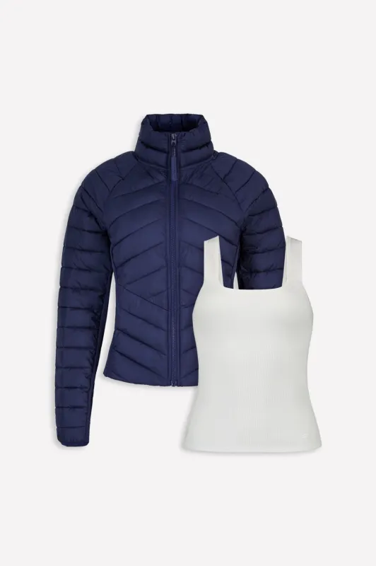 Lightweight Adventure Jacket + Daily Rib Square Neck Tank 2-Piece Outfit sold by Fabletics