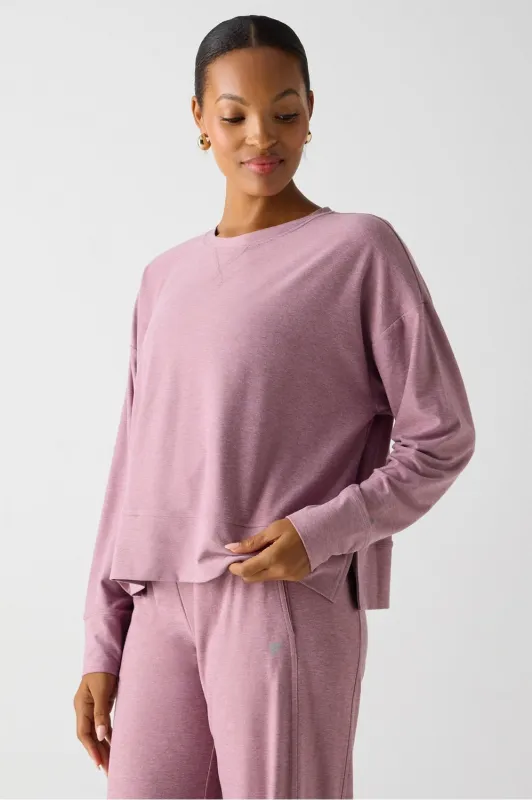Cloud Jersey Boxy Long-Sleeve Top sold by Fabletics