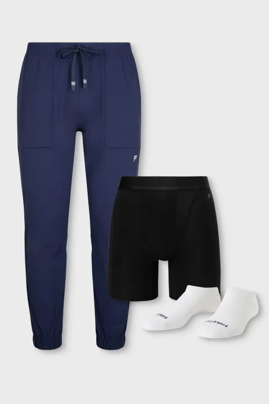 The One Jogger & 24-7 Boxer Brief & Sock 3-Piece Bundle sold by Fabletics
