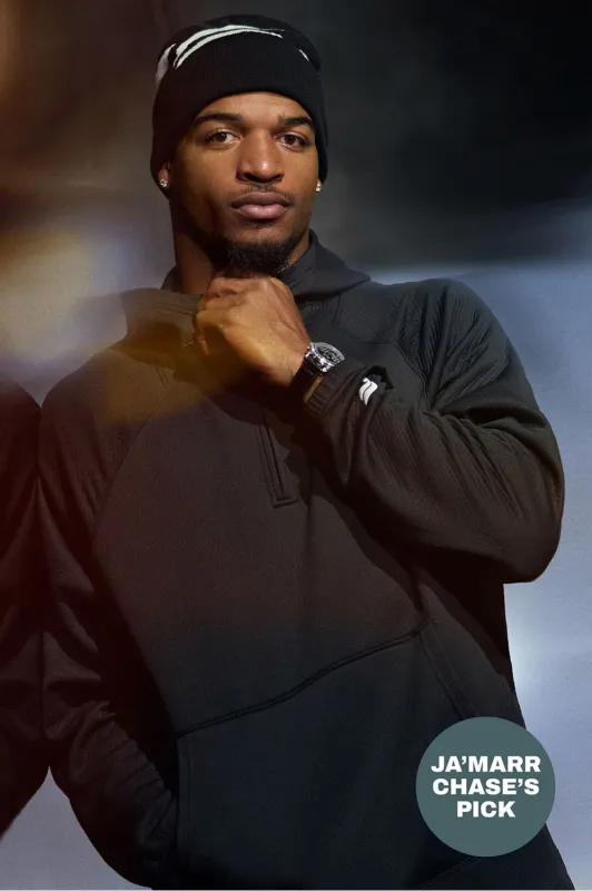 The GridTech Quarter Zip Hoodie sold by Fabletics