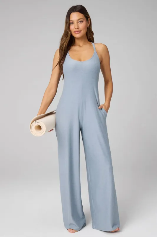 Cloud Jersey Wide Leg Onesie sold by Fabletics