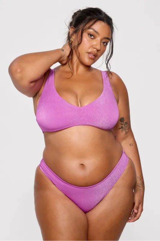 Shaping Swim Luxe Plunge Bikini Top sold by Fabletics