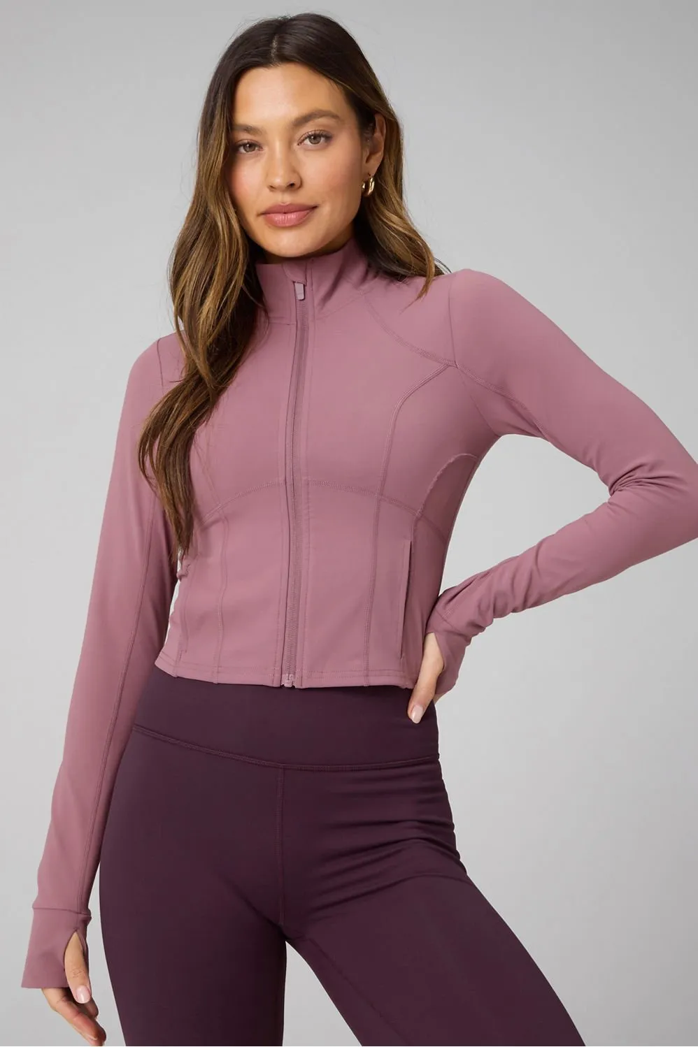 Perfect Storm Cropped Train Jacket sold by Fabletics