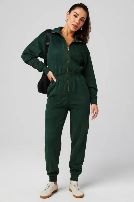 Cozy Cord Zip Onesie made by Fabletics