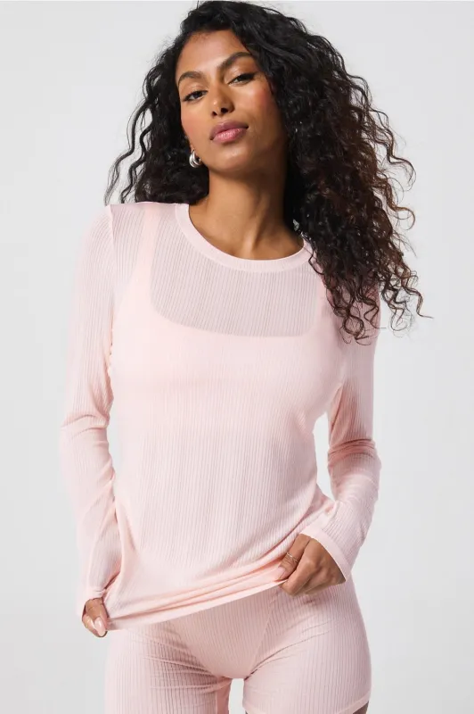 Luxe360 Rib Long-Sleeve Top sold by Fabletics