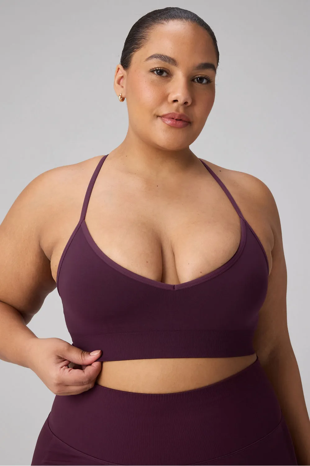 Seamless V-Neck Low Impact Bra sold by Fabletics