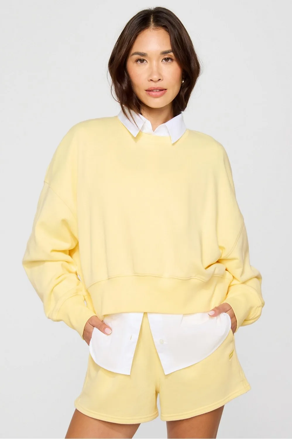 Year Round Terry Crew Neck Sweatshirt sold by Fabletics