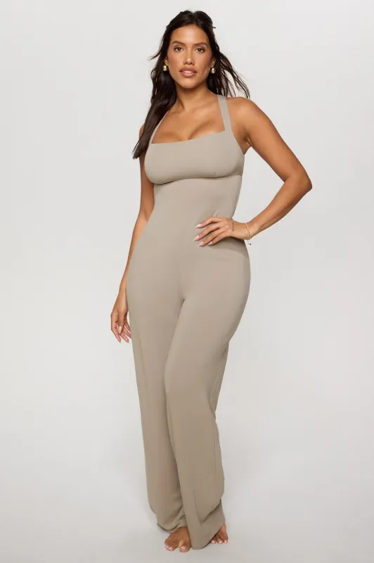 Smooth As Hell Criss Cross Back Jumpsuit made by Fabletics