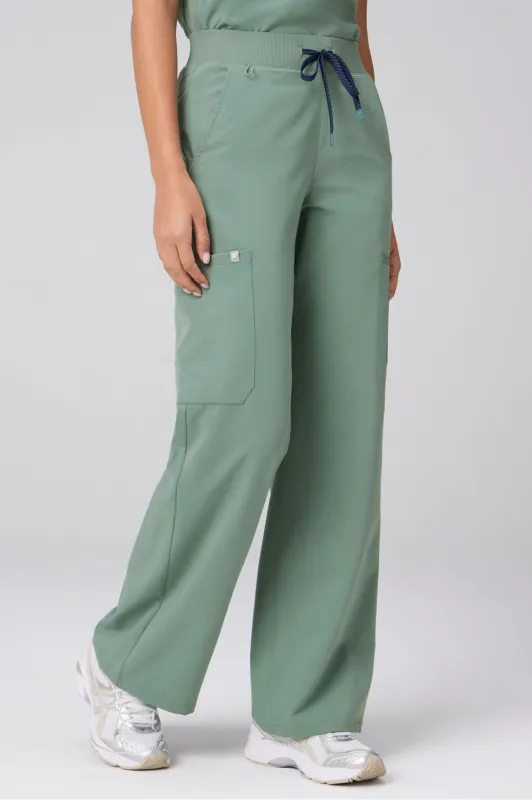 High-Rise Wide Leg Scrub Pant made by Fabletics