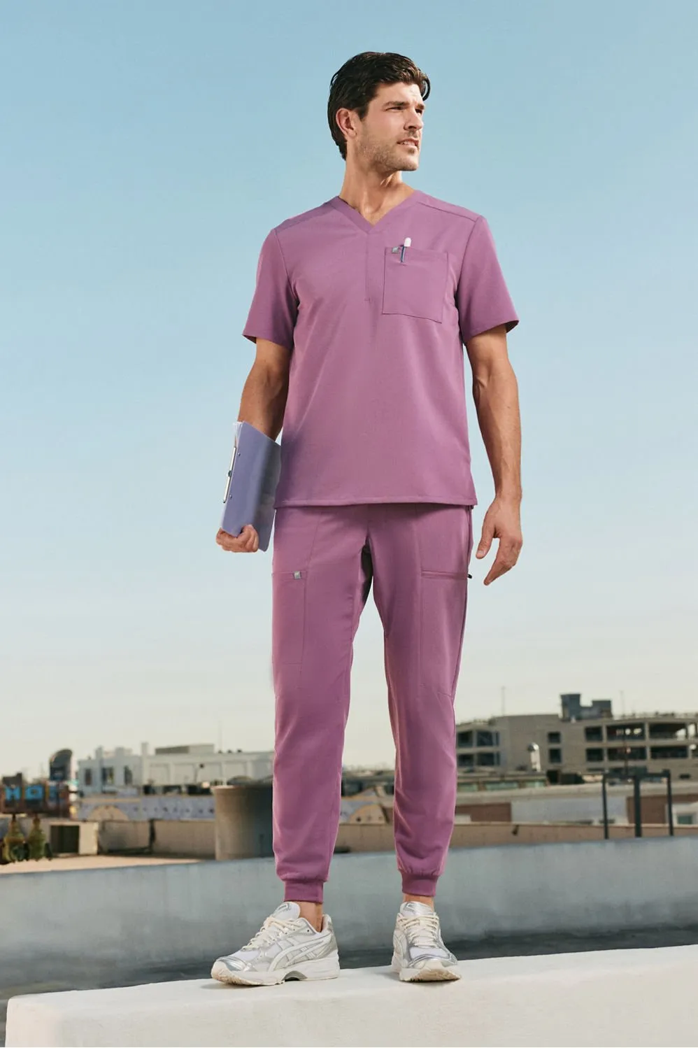Helix 1-Pocket Scrub Top sold by Fabletics