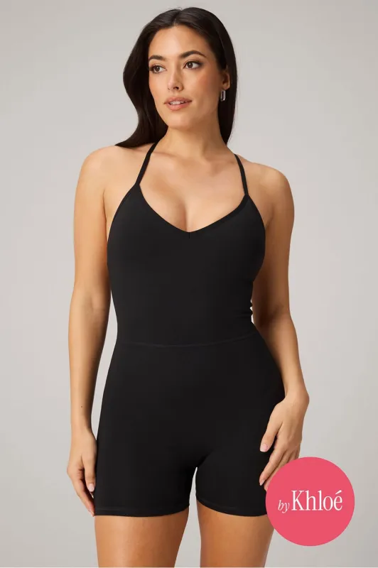 Booty Scrunch PureLuxe V-Back Jumpsuit 4" made by Fabletics