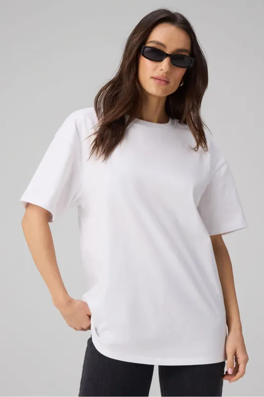 100% Cotton Boyfriend Short-Sleeve Tee made by Fabletics