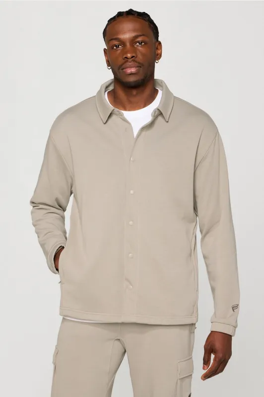 The Year Round Terry Shirt Jacket made by Fabletics