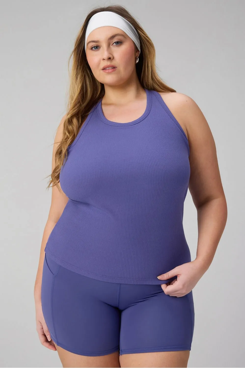 Modal Rib High Neck Built-In Bra Tank sold by Fabletics