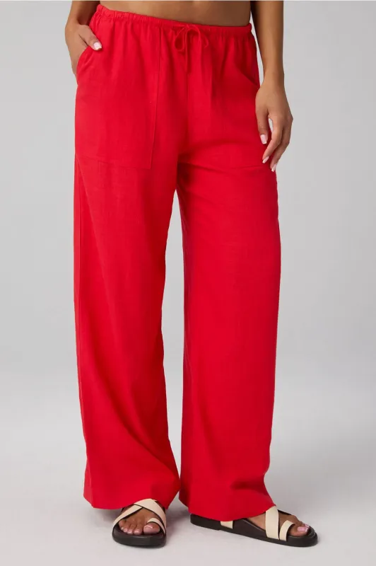 Lifestyle Linen Straight Leg Pant made by Fabletics