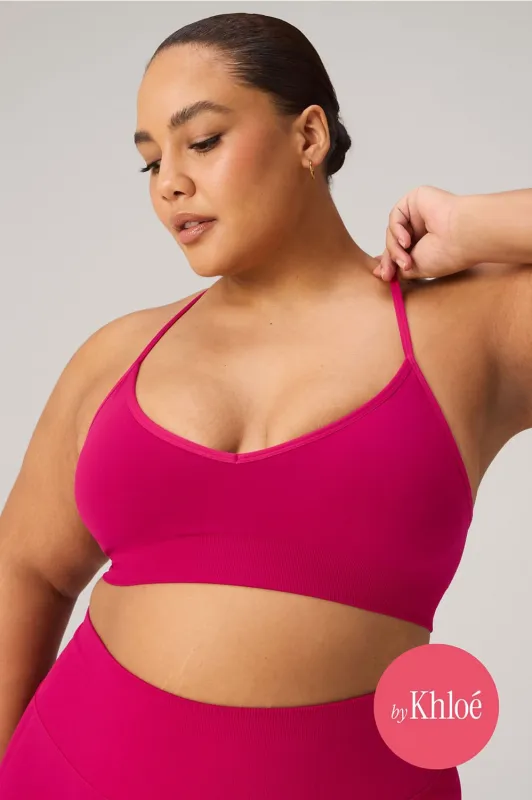 Seamless V-Neck Low Impact Bra made by Fabletics