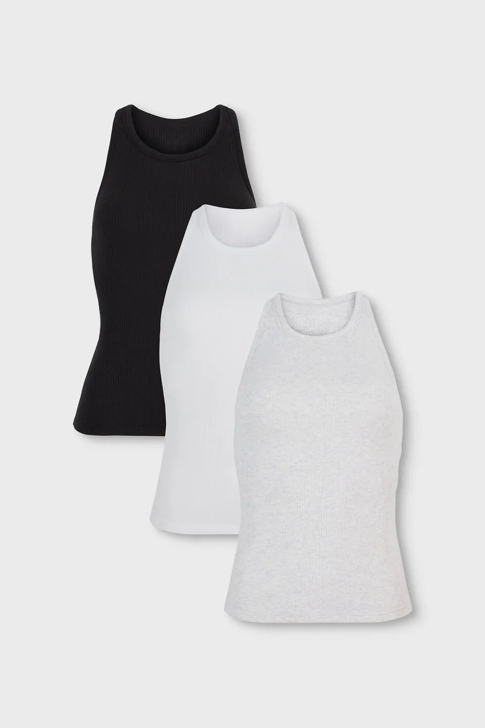 Modal Rib High Neck Built-In Bra Tank 3-Piece Bundle sold by Fabletics
