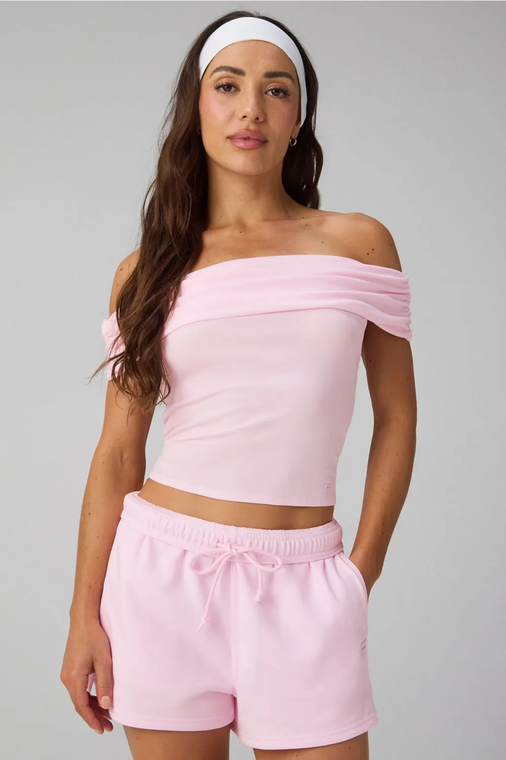 Classic Cotton Off-Shoulder Top sold by Fabletics