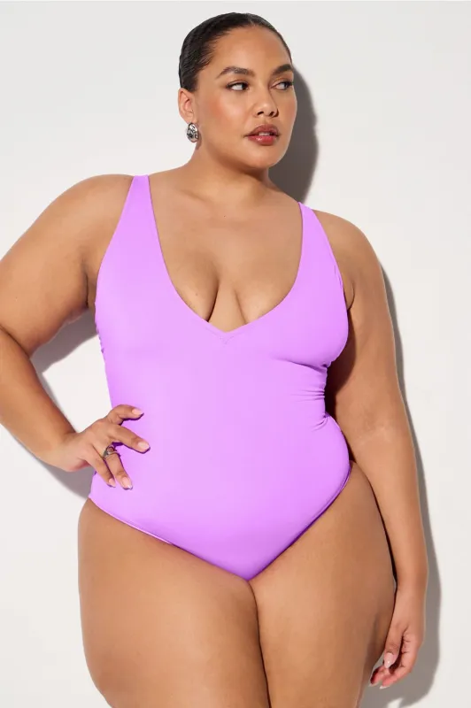 Shaping Swim Plunge One Piece made by Fabletics