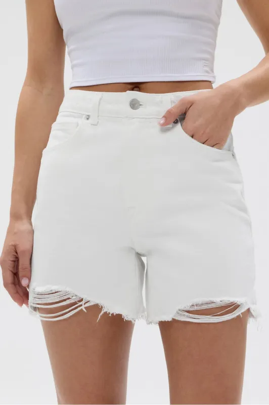 High Rise Denim Shorts 5" made by Fabletics