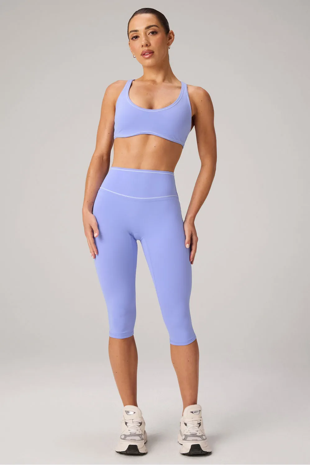 Pureluxe Push-Up Low Impact Bra + The No-Seam Pureluxe Tlc High-Waisted Capri 2-Piece Outfit sold by Fabletics