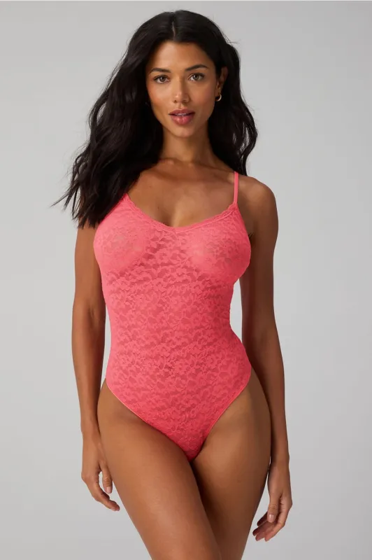Lush Lace Strappy Bodysuit made by Fabletics