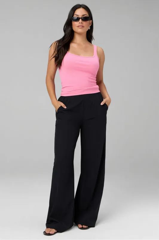 Modal Rib Tank + Downtown Wide Leg Pant 2-Piece Outfit made by Fabletics