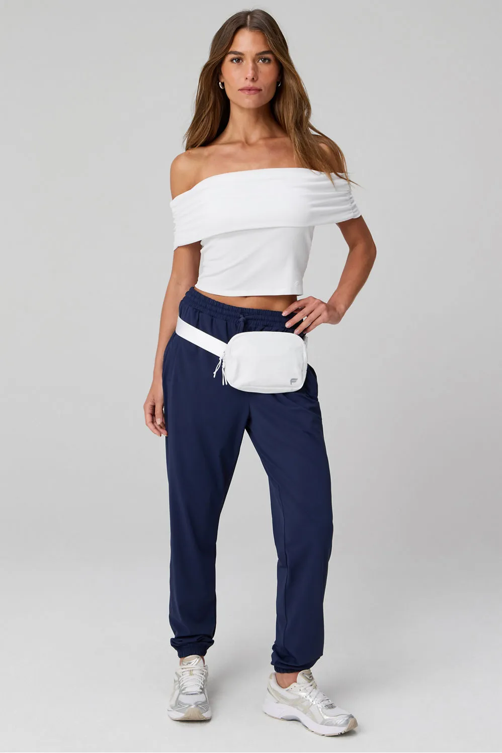 Classic Cotton Off-Shoulder Top + All Day Jogger + The Belt Bag Mini 3-Piece Bundle sold by Fabletics
