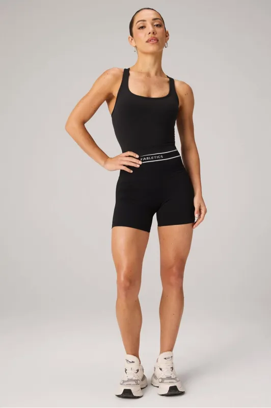 Seamless Cropped Built-In Bra Tank + Seamless Scrunch Short 2-Piece Outfit made by Fabletics