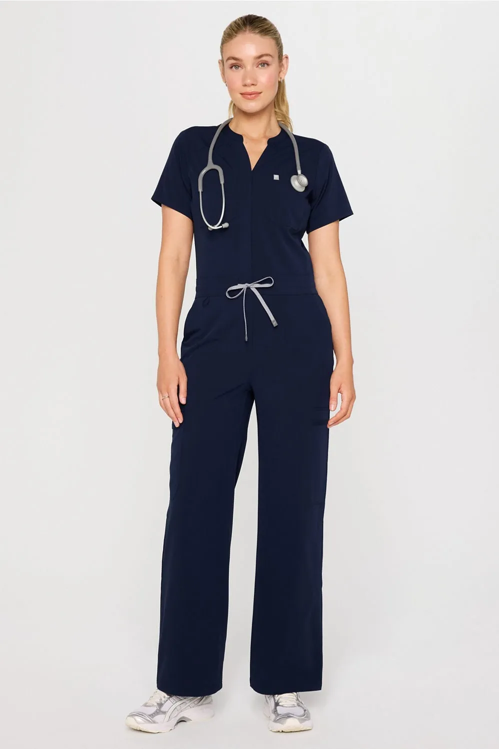 Empower Wide Leg Scrub Jumpsuit sold by Fabletics