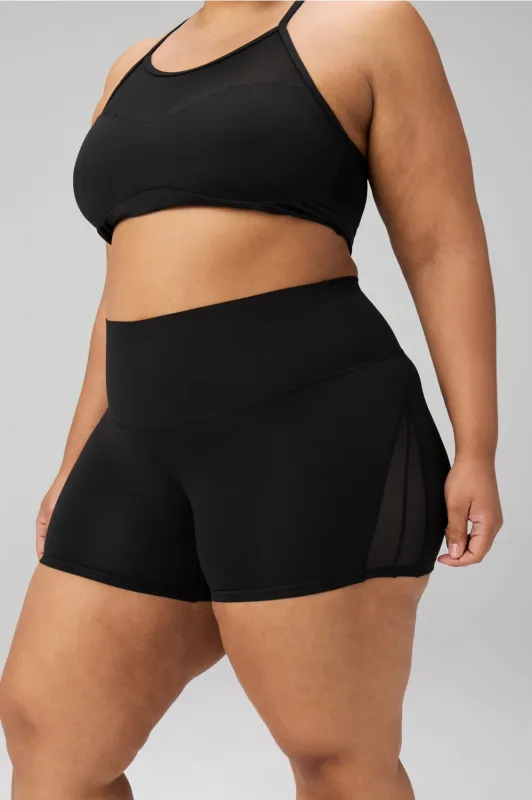 The No-Seam PureLuxe TLC Mesh Short 4" made by Fabletics