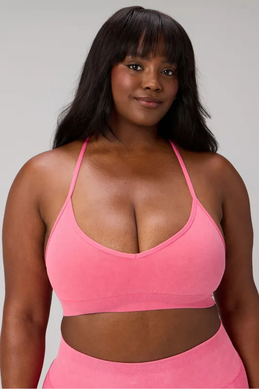 Seamless V-Neck Low Impact Bra made by Fabletics