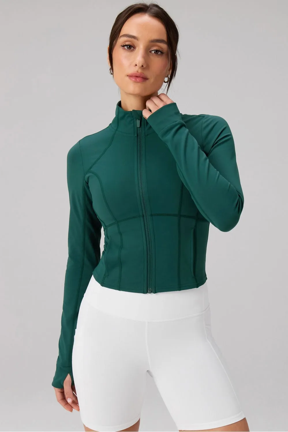 Perfect Storm Cropped Train Jacket sold by Fabletics