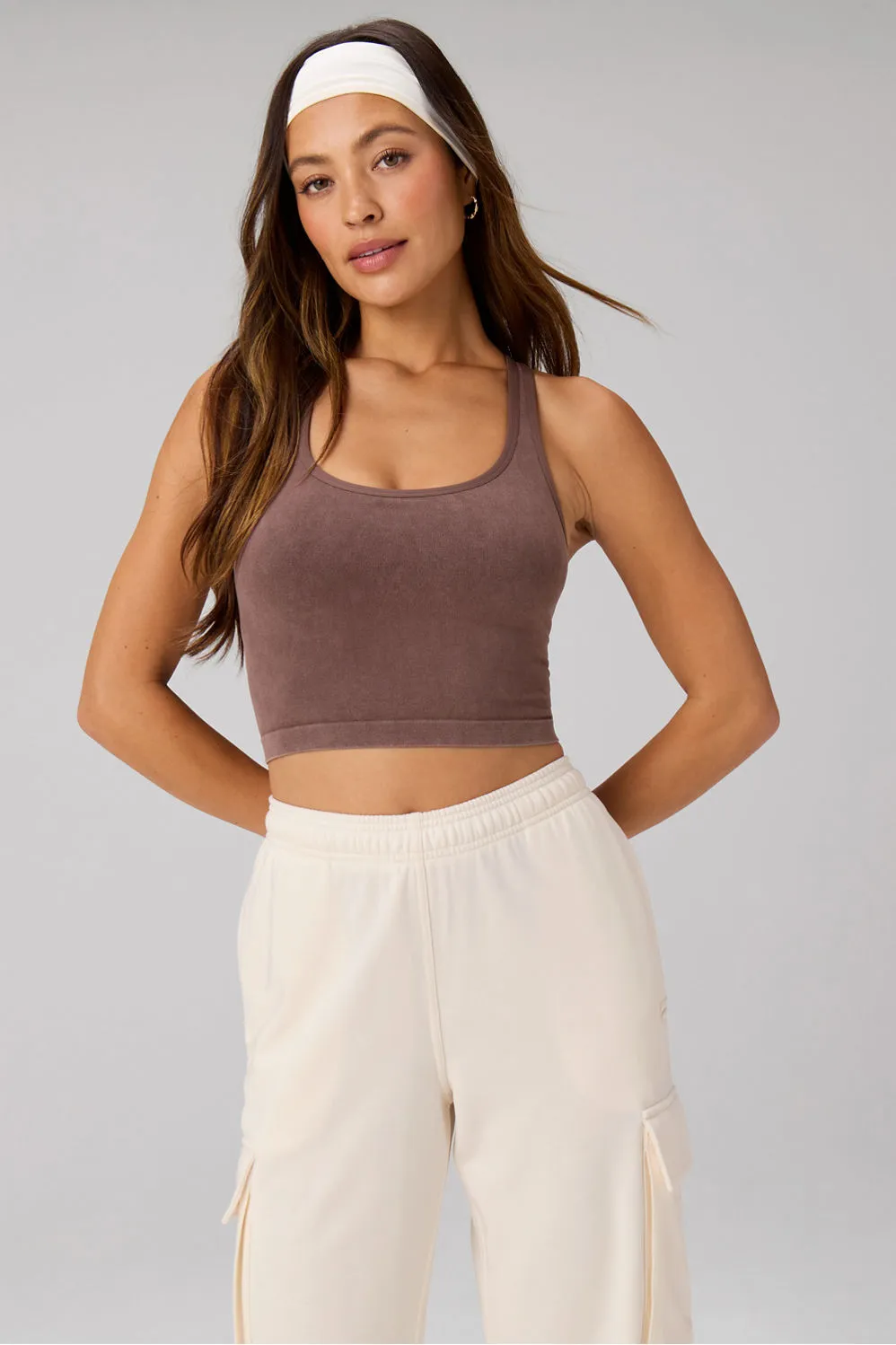 Seamless Cropped Built-In Bra Tank sold by Fabletics