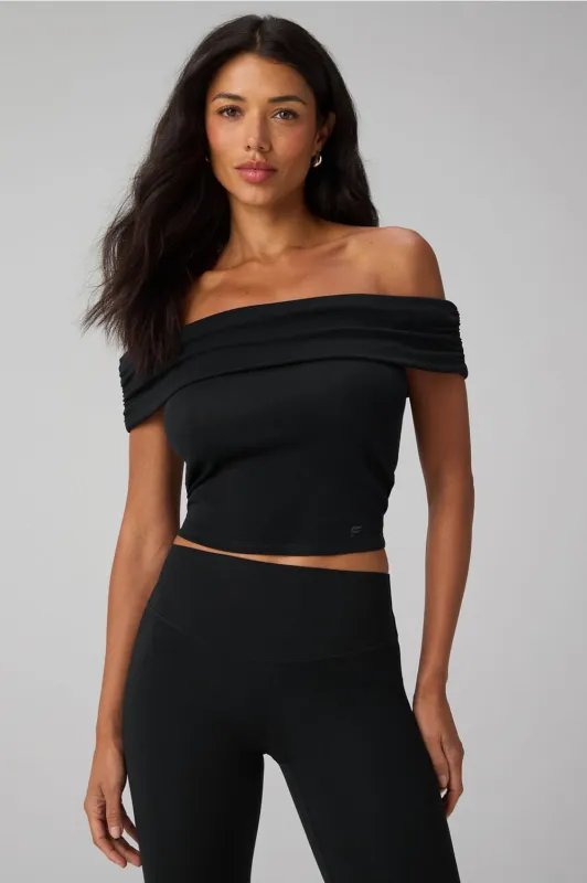 Classic Cotton Off-Shoulder Top made by Fabletics