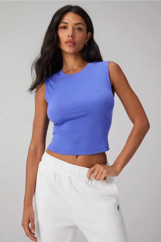 Classic Cotton Cropped Muscle Tee made by Fabletics