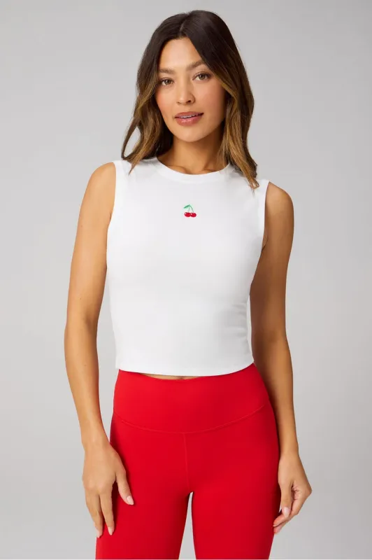 Classic Cotton Cropped Muscle Tee made by Fabletics
