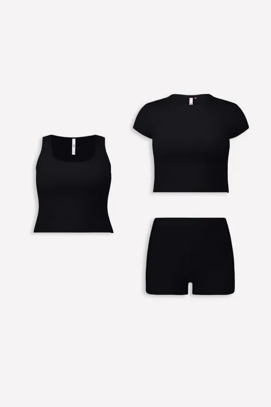 Soft Rib Lounge Staples 3-Piece Bundle made by Fabletics
