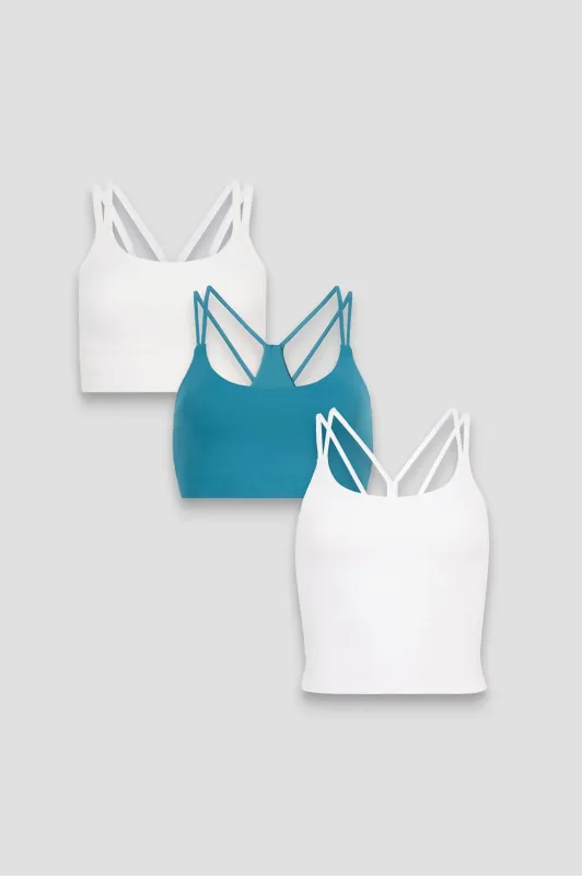 Principal Built-In Bra Tank + Principal Longline Sports Bra + Principal Bra 3-Piece Bundle made by Fabletics