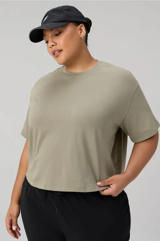 100% Cotton Boxy Tee made by Fabletics