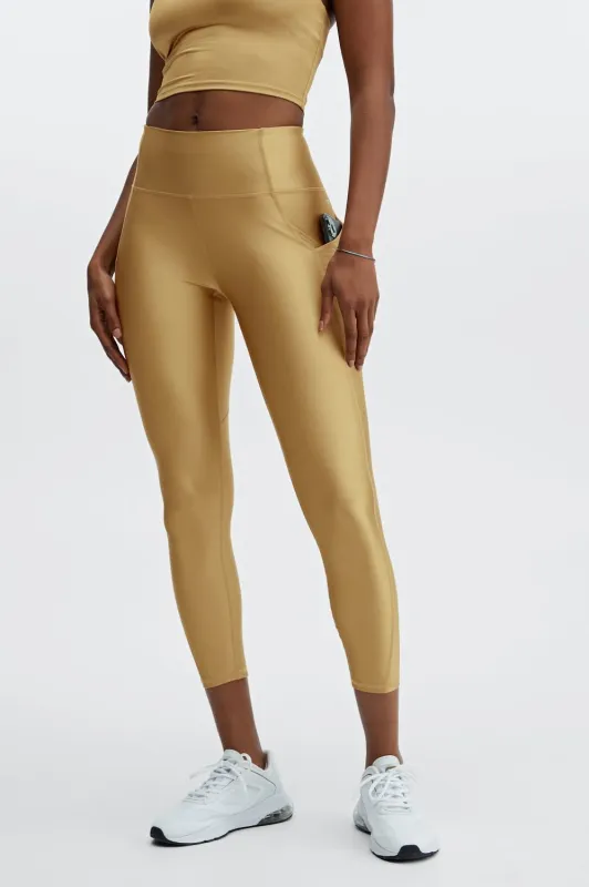 Oasis PureLuxe High-Waisted Shine 7/8 Legging made by Fabletics
