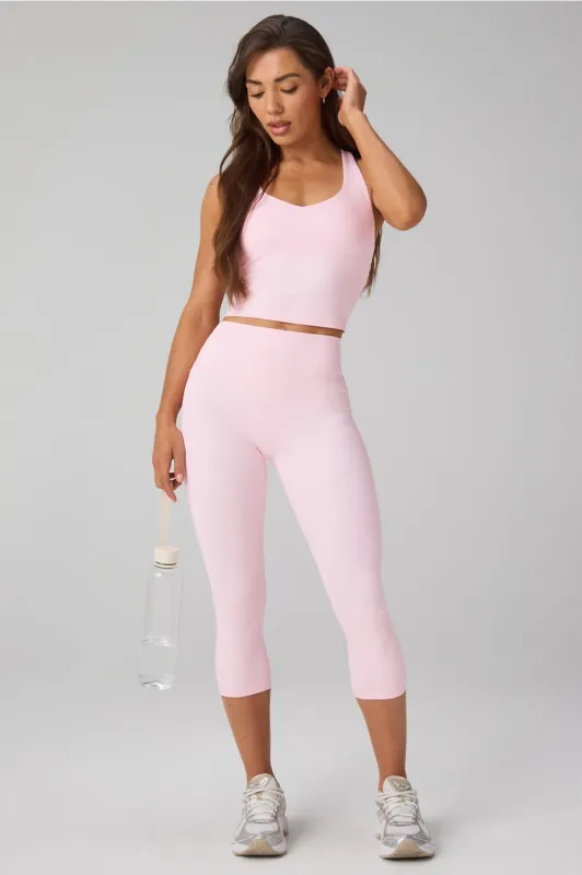 Anywhere Cropped Built-In Bra Tank + The No-Seam PureLuxe TLC High-Waisted Capri 2-Piece Outfit made by Fabletics