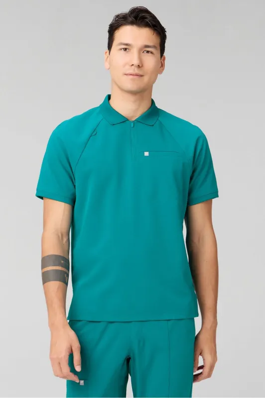 All-Day Scrub Zip Polo made by Fabletics