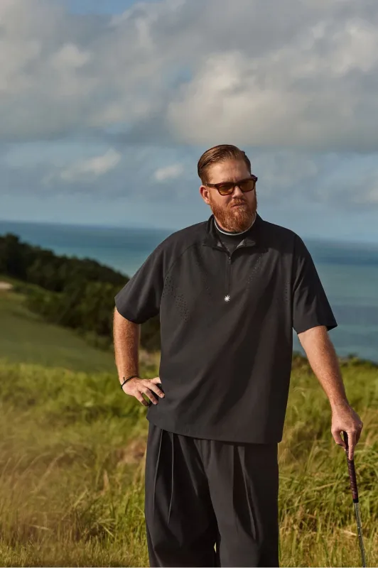 The Golf Quarter Zip Windshirt (Perforated) made by Fabletics