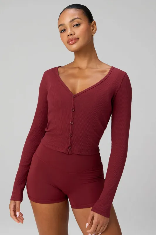 Modal Rib Cardigan Long-Sleeve Top made by Fabletics