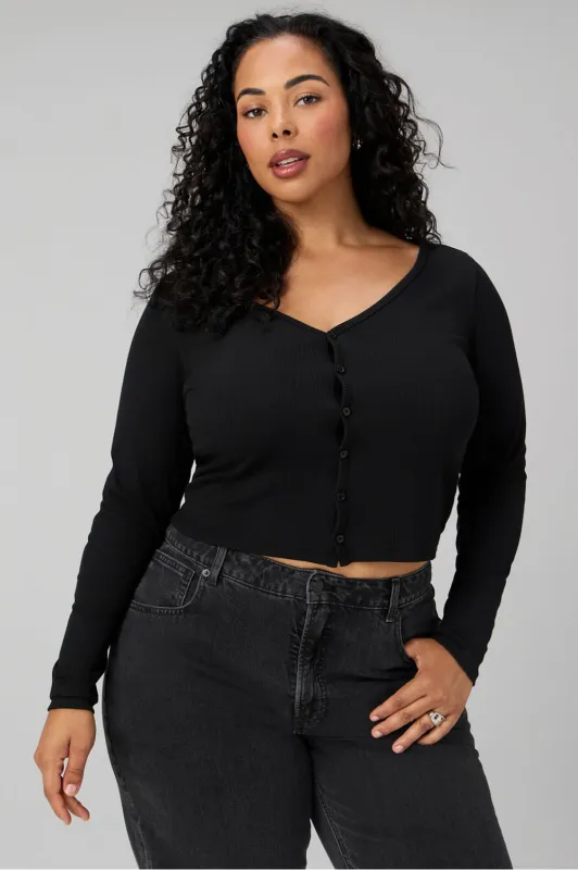 Modal Rib Cardigan Long-Sleeve Top made by Fabletics