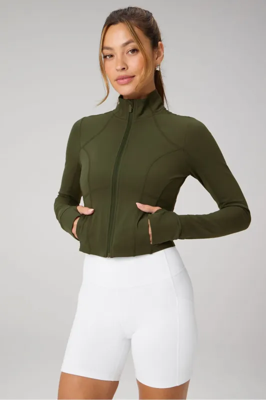 Perfect Storm Cropped Train Jacket made by Fabletics