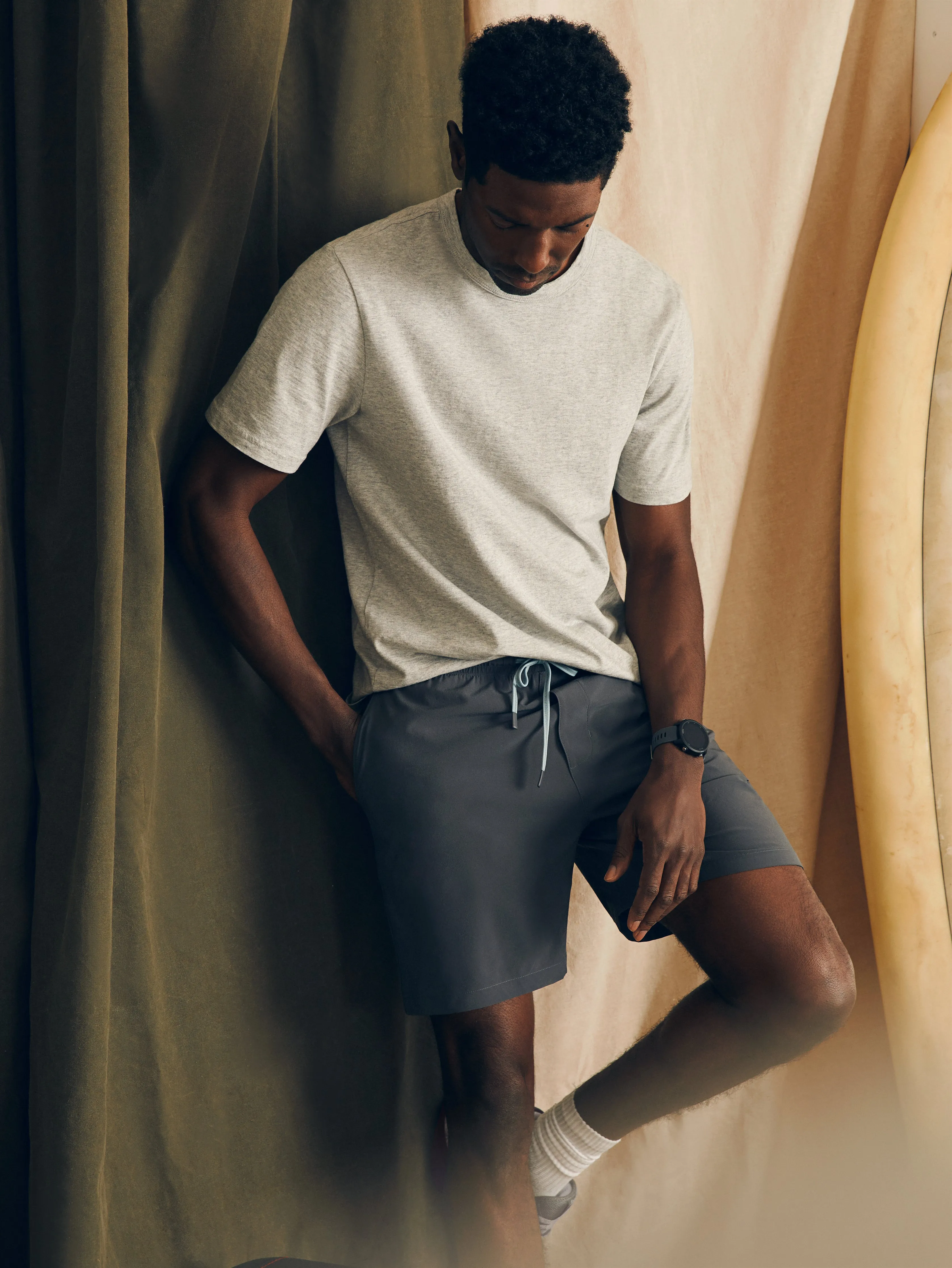 Shorelite Active Swim Short (7" Inseam) - Cowry Grey sold by Faherty product image thumbnail 3